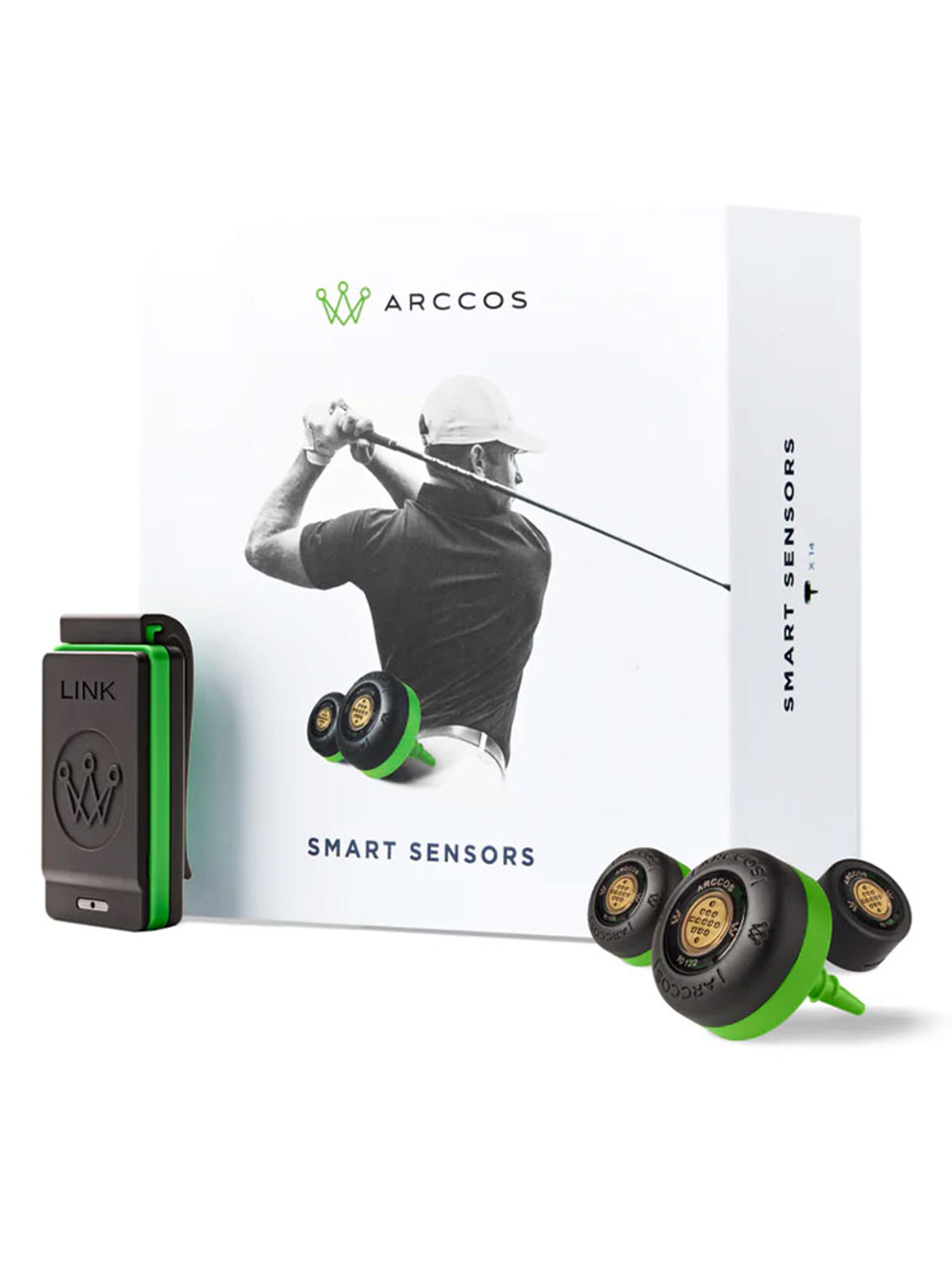 Golf Launch Monitor Arccos Smart Sensors & Caddie Link